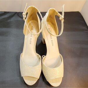BRAND NEW ANNE KLEIN PEEP TOE BLOCK STILETTOS SANDAL